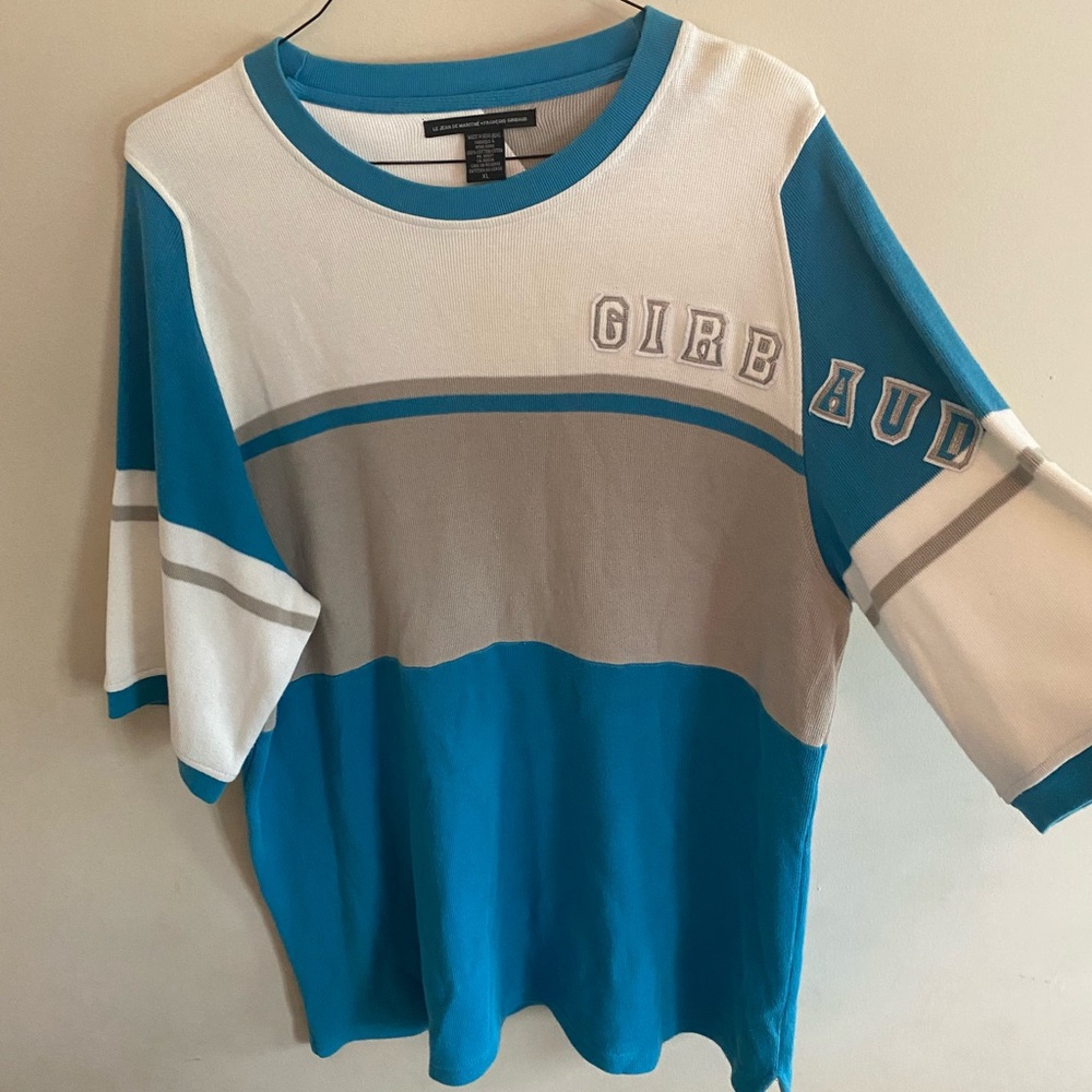 Vintage Le Jean De Marithe Francis Girbaud Embroidered Short-Sleeve Sweater
